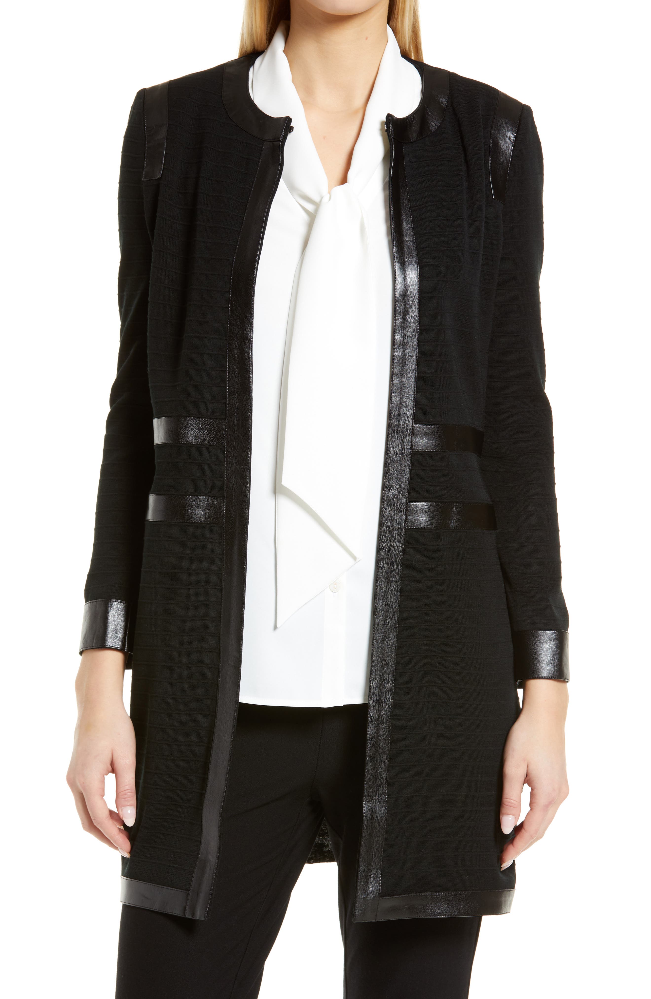 Ming Wang Ribbed Jacket | Nordstrom