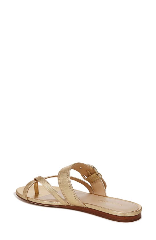 Shop Veronica Beard Salva Slide Sandal In Gold