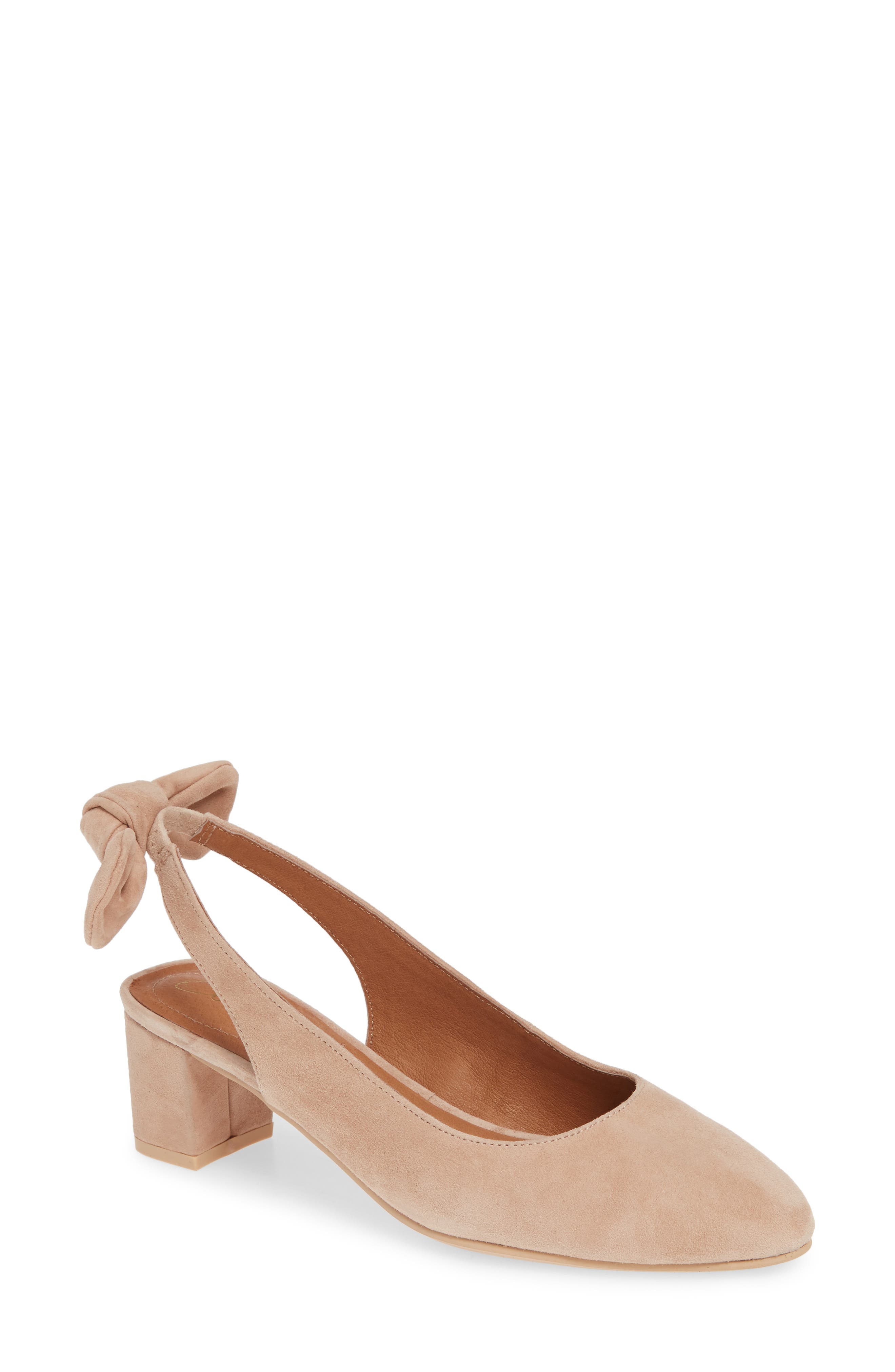 Sudini Rovigo Slingback Pointy Toe Pump, Beige