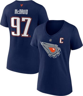 Youth Edmonton Oilers Connor McDavid Blue Player Name & Number T-Shirt