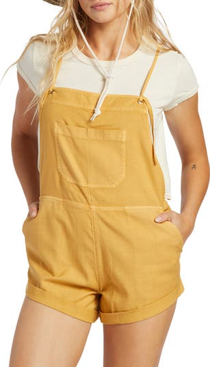 Yellow short overalls sales
