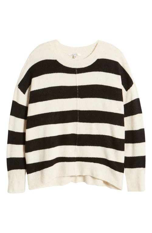 Shop Zoe And Claire Stripe Crewneck Sweater In Ivory