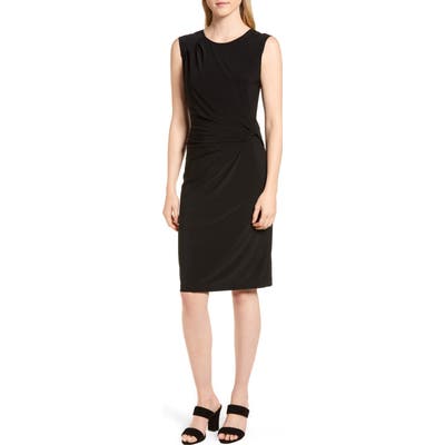 Nic+Zoe Twist Side Matte Jersey Dress, Black
