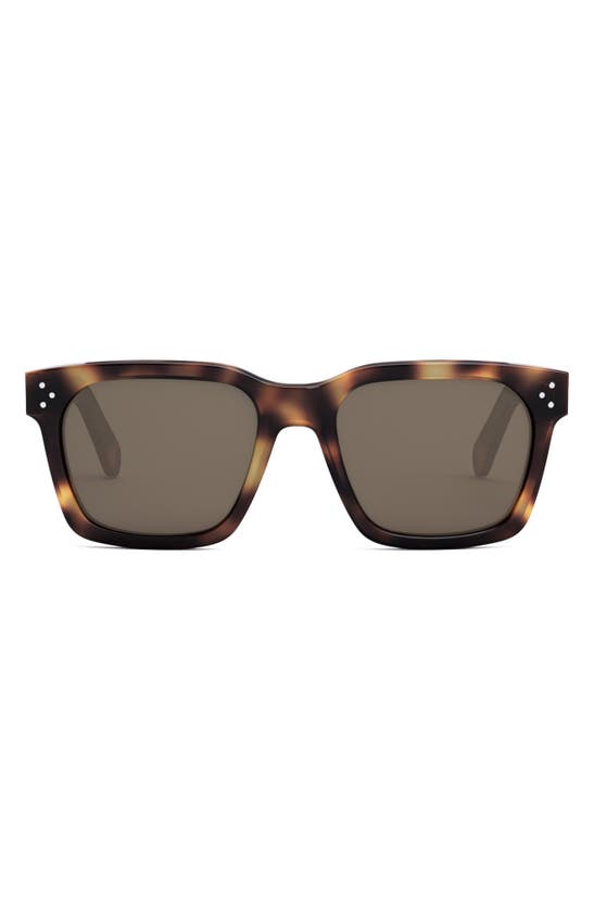 Celine Bold 3 Dots 54mm Geometric Sunglasses In Blonde Havana Bro ...