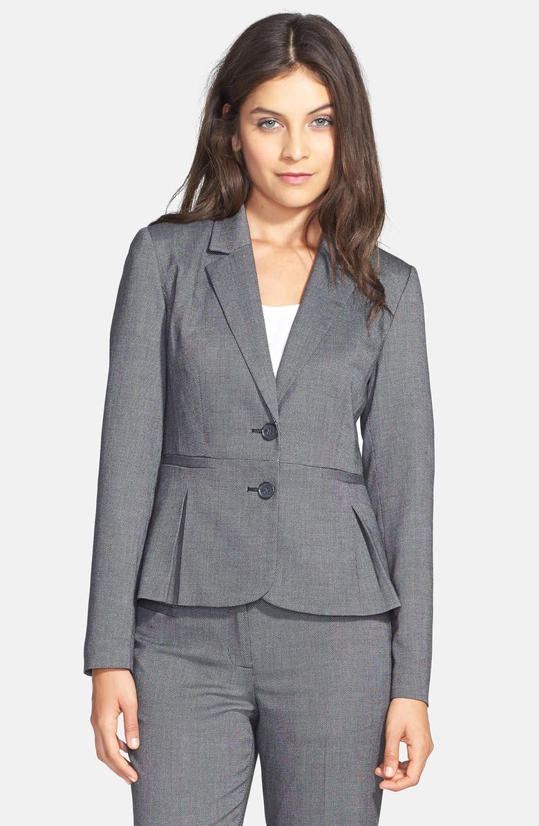 Halogen® Pleat Peplum Suit Jacket (Regular & Petite) | Nordstrom