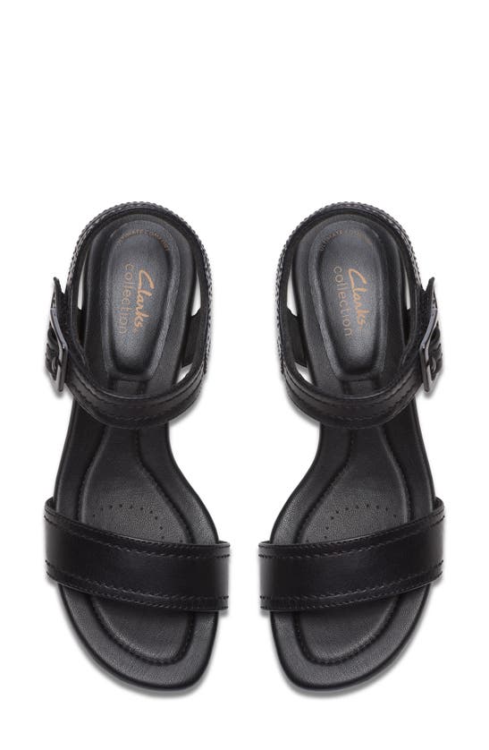 Shop Clarks ® Desirae Coast Sandal In Black Leather