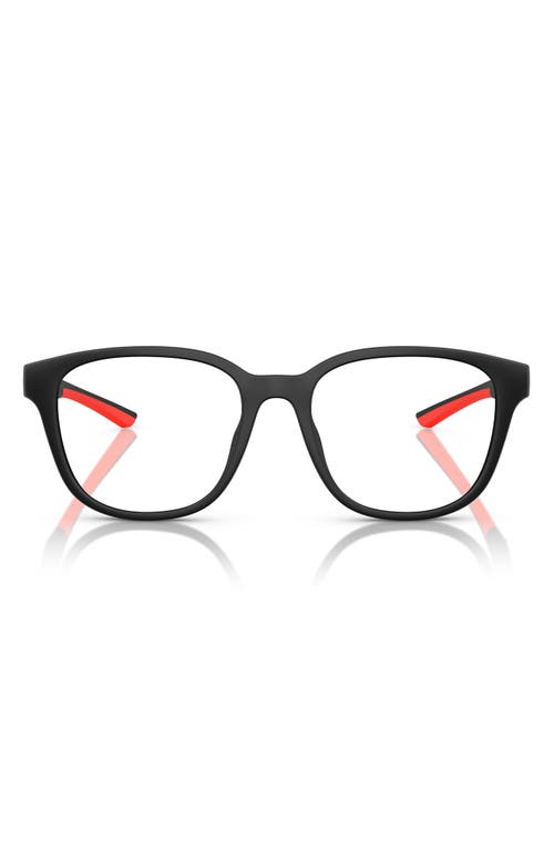 Scuderia Ferrari 54mm Round Optical Glasses In Matte Black