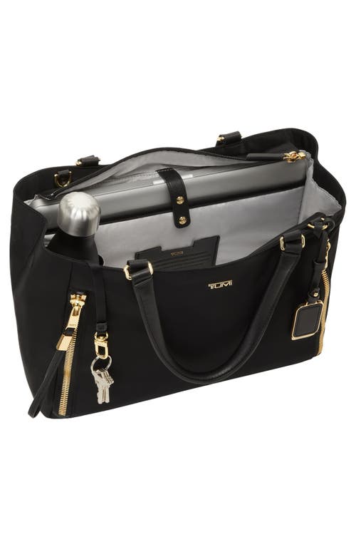 Shop Tumi Medium Valetta Tote In Black/gold