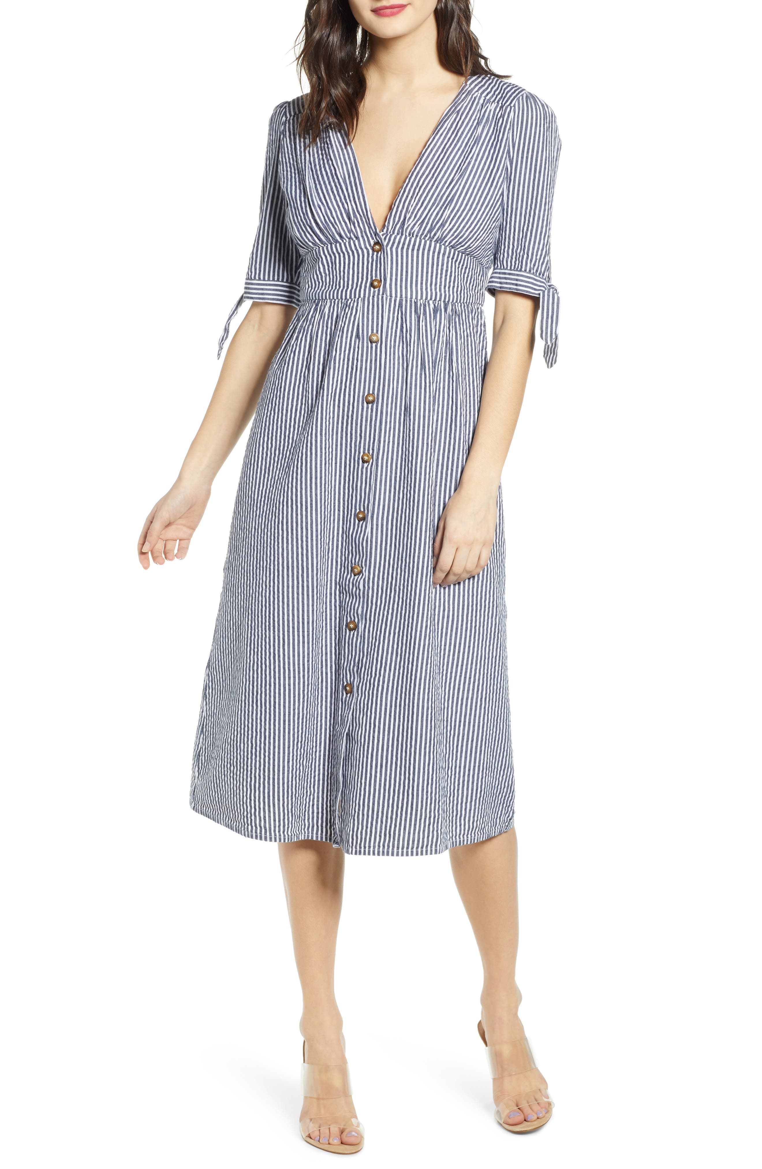 Vera Moda Vmmila Fit & Flare Dress, Blue