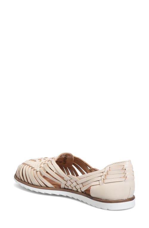 Shop Comfortiva Ranier Huarache Flat In Cream/ivory