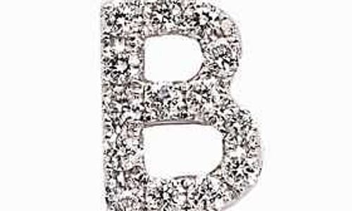 Bony Levy Single Initial Earring In White Gold/b