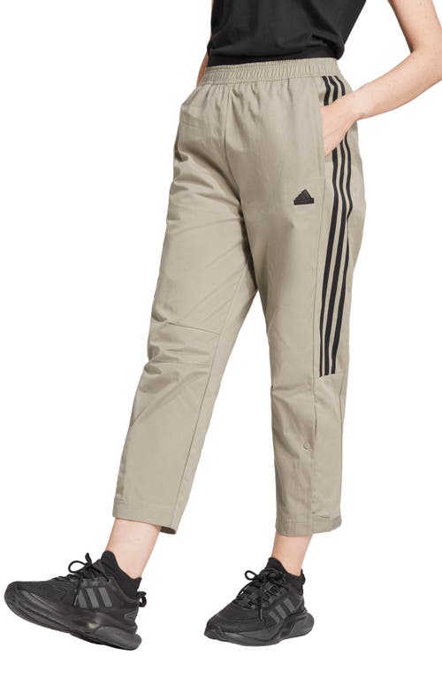 Shop Adidas Originals Adidas Tiro Loose Fit Cotton Twill Track Pants In Silver Pebble/black