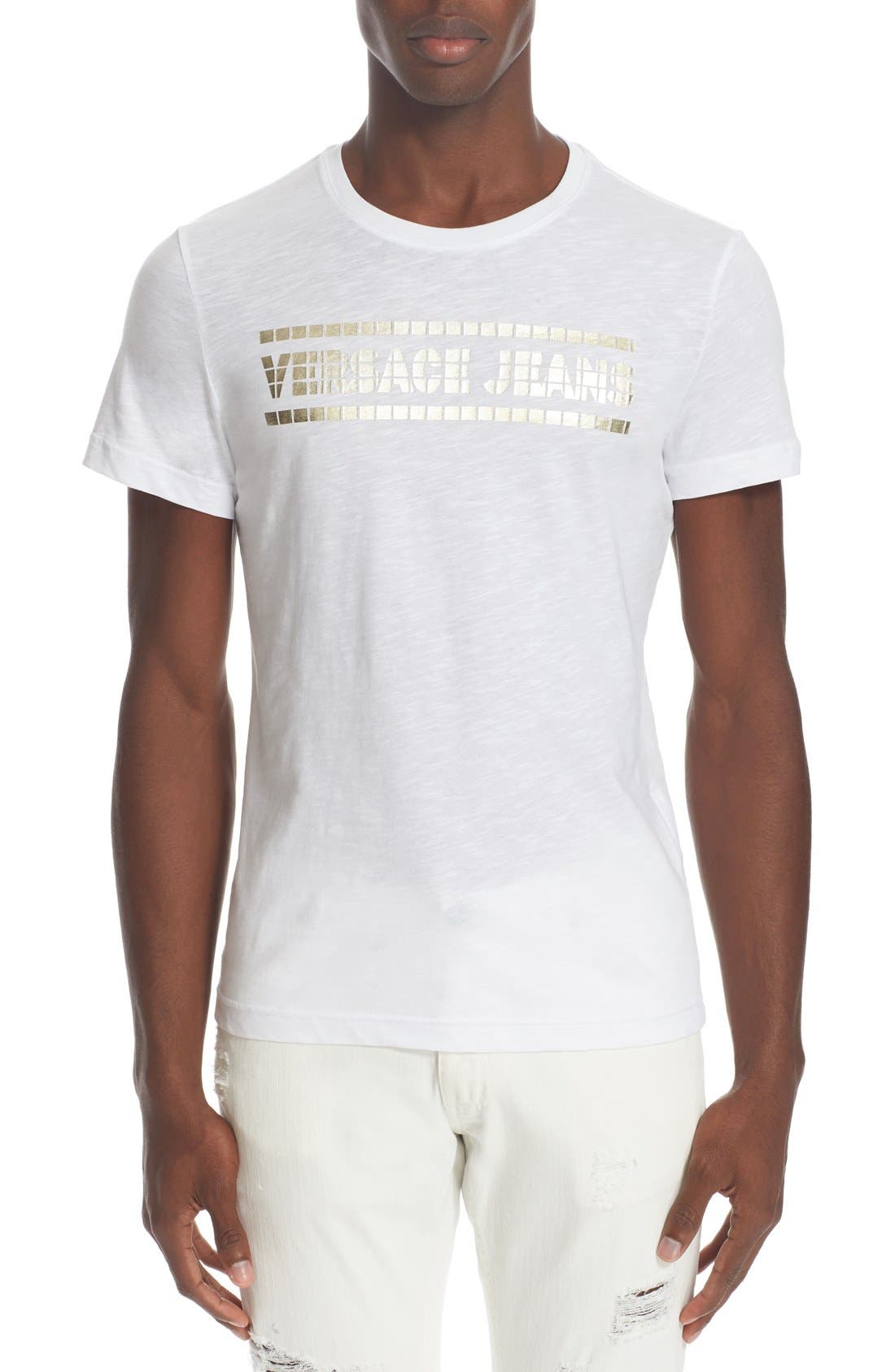 versace jeans foil logo t shirt
