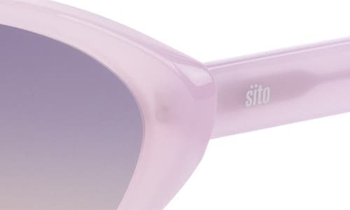 Shop Sito Shades Seduction Polar 57mm Cat Eye Sunglasses In Wild Orchid/indigo Grad Polar