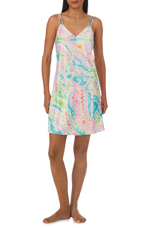 Lauren Ralph Lauren Paisley Chemise in White Multi Paisley at Nordstrom, Size X-Small