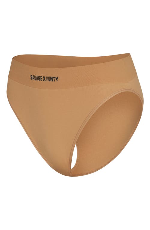 Savage X Fenty Seamless High Waist Briefs In Sweet Latte Nude
