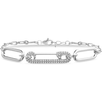 Lesa Michele Pave Safety Pin Bracelet
