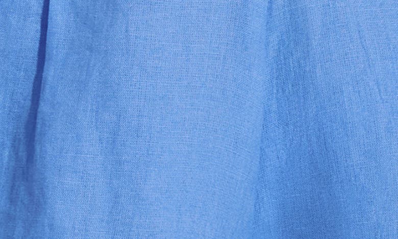 Shop Vitamin A The Getaway Linen Cover-up Shorts In Dream Blue Eco Linen