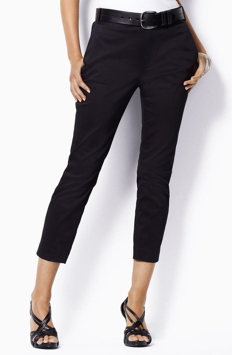 LAUREN RALPH LAUREN Lauren by Ralph Lauren Crop Pants, Main, color, Black