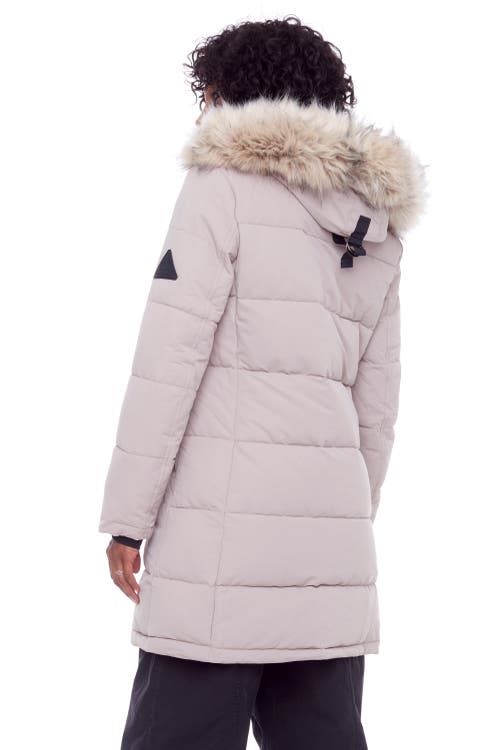 Alpine North Kluane Women's Vegan Down (recycled) Ultra Long Length Parka In Light Taupe