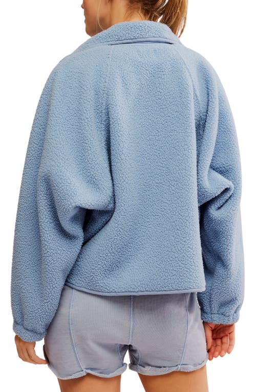 Shop Free People Fp Movement  Fp Movement Hit The Slopes Fleece Jacket In Blue Grey