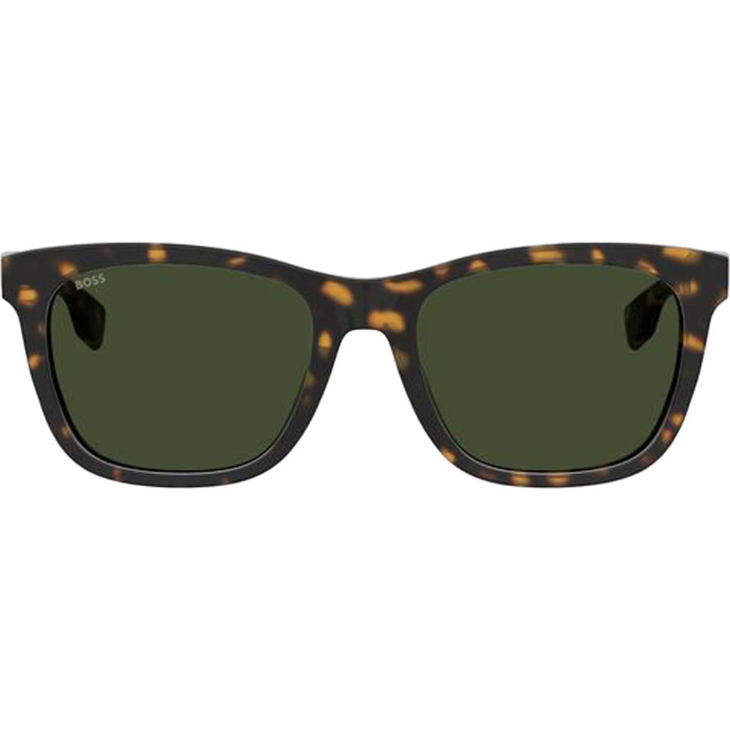 Hugo Boss Boss 56mm Rectangular Sunglasses In Havana