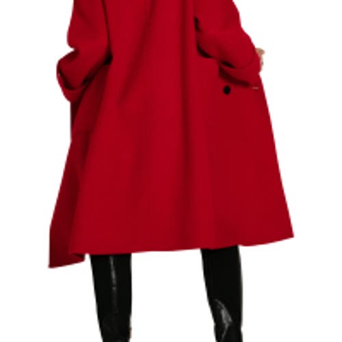 Shop Belle & Bloom Rumour Has It Oversized Wool Blend Coat In Red