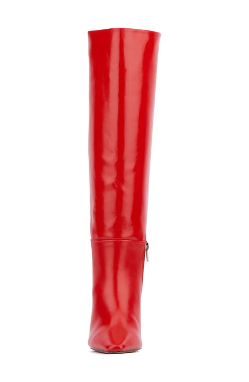 Shop New York And Company Mckayla Snip Toe Knee High Boot In Red