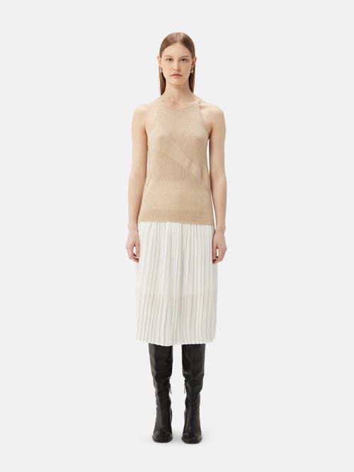 Gobi Mongolian Cashmere Organic Color Cashmere Top In Beige