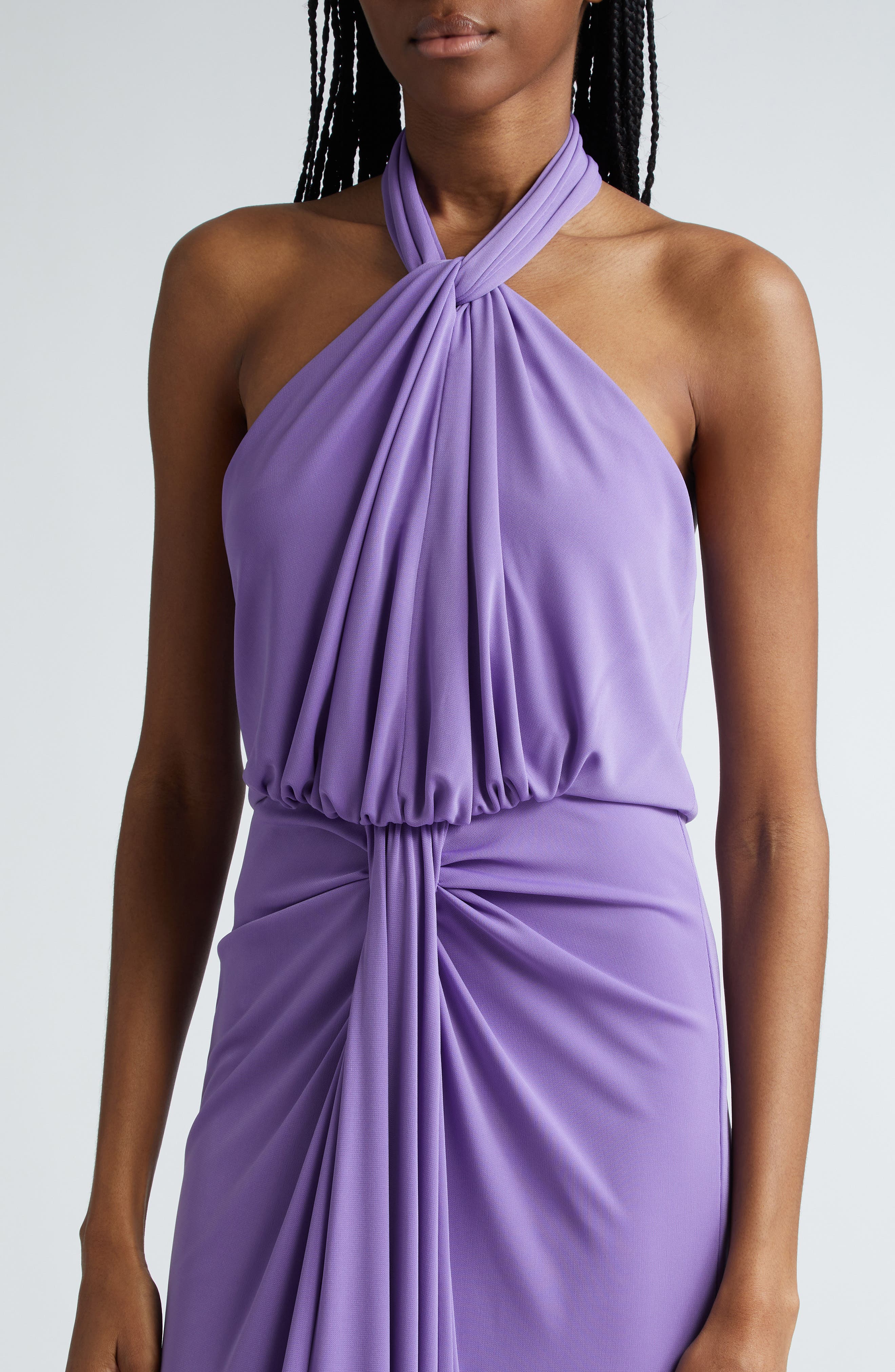 cross wrap halter dress black criss cross halter dress – All There Boutique main image 0