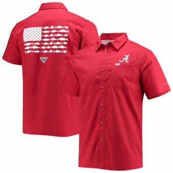 Columbia Men's Columbia PFG Crimson Oklahoma Sooners Slack Tide Camp Button-Up  Shirt