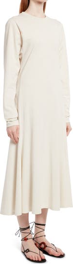 Gentwood Long Sleeve Cotton Jersey Midi Dress