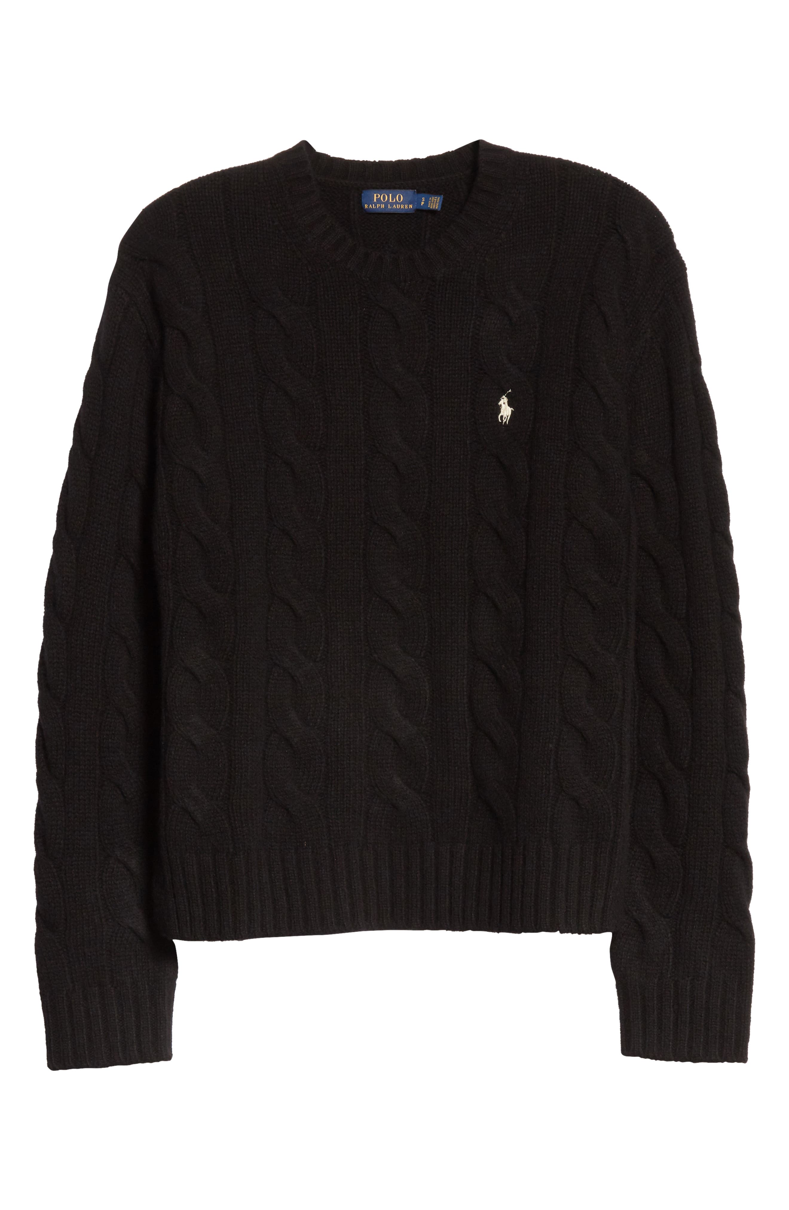 ralph lauren women's cashmere cable knit sweater