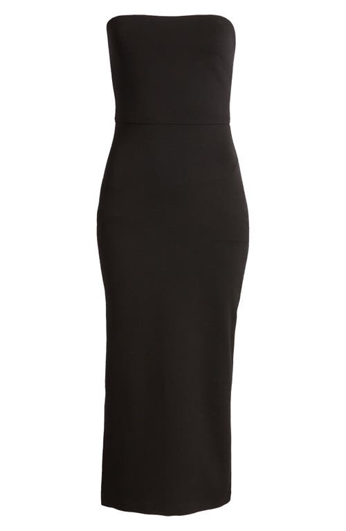 Shop Chelsea28 Strapless Ponte Column Dress In Black