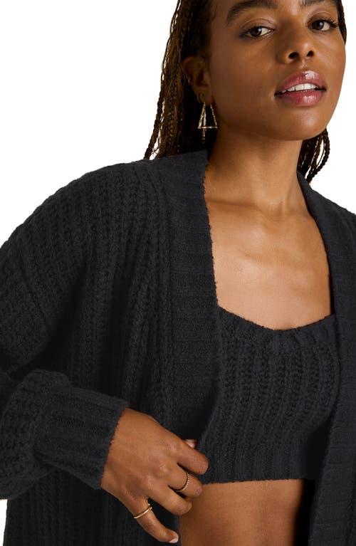 Shop Florence By Mills Open Front Cardigan In Black