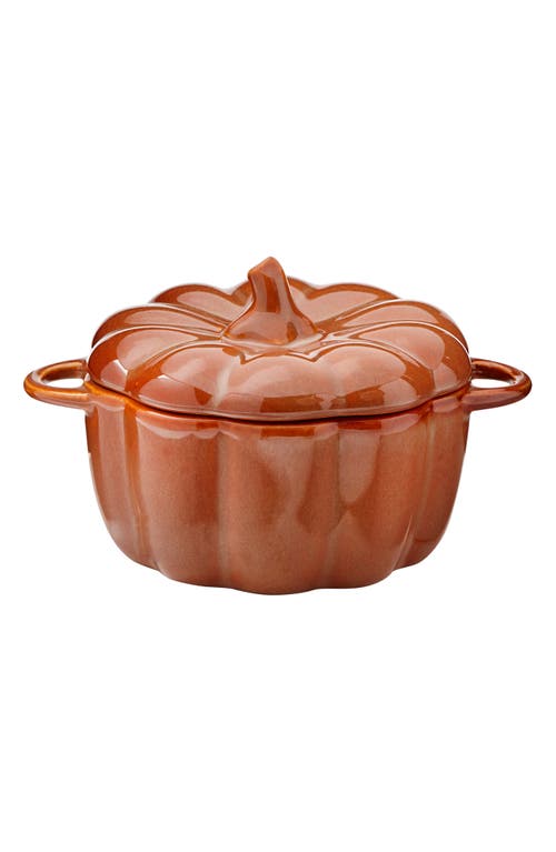 tag Pumpkin Baker with Lid in Burnt Sienna 