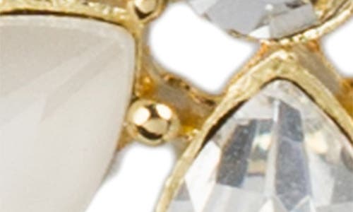 Shop Jardin Multi-shape Crystal Stud Earrings In White/gold