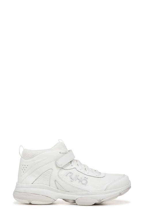 Ryka Devoxt Womens Logo Leather Running & Training Shoes In Brilliant White