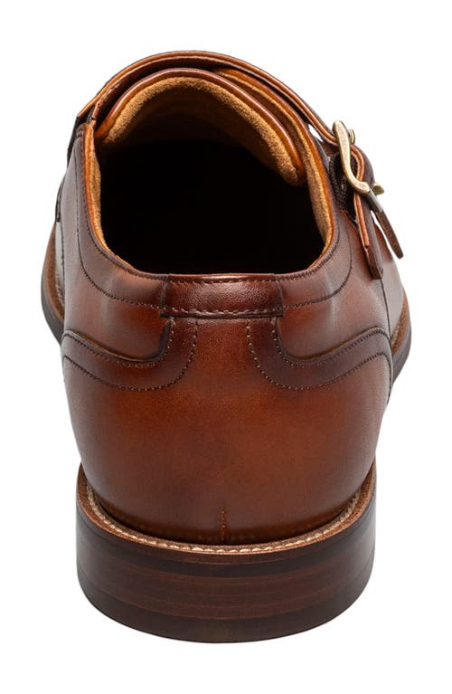 Florsheim Rucci Cap Toe Double Monk Strap Shoe In Cognac