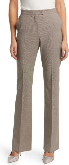 Flared wool suit trousers