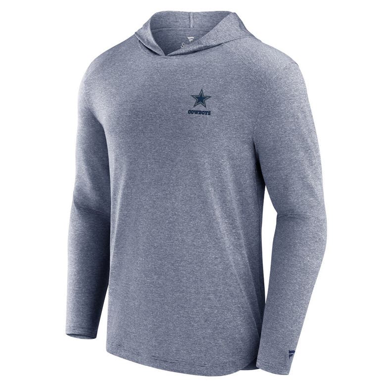 Shop Fanatics Signature Navy Dallas Cowboys Front Office Tech Lightweight Hoodie T-shirt