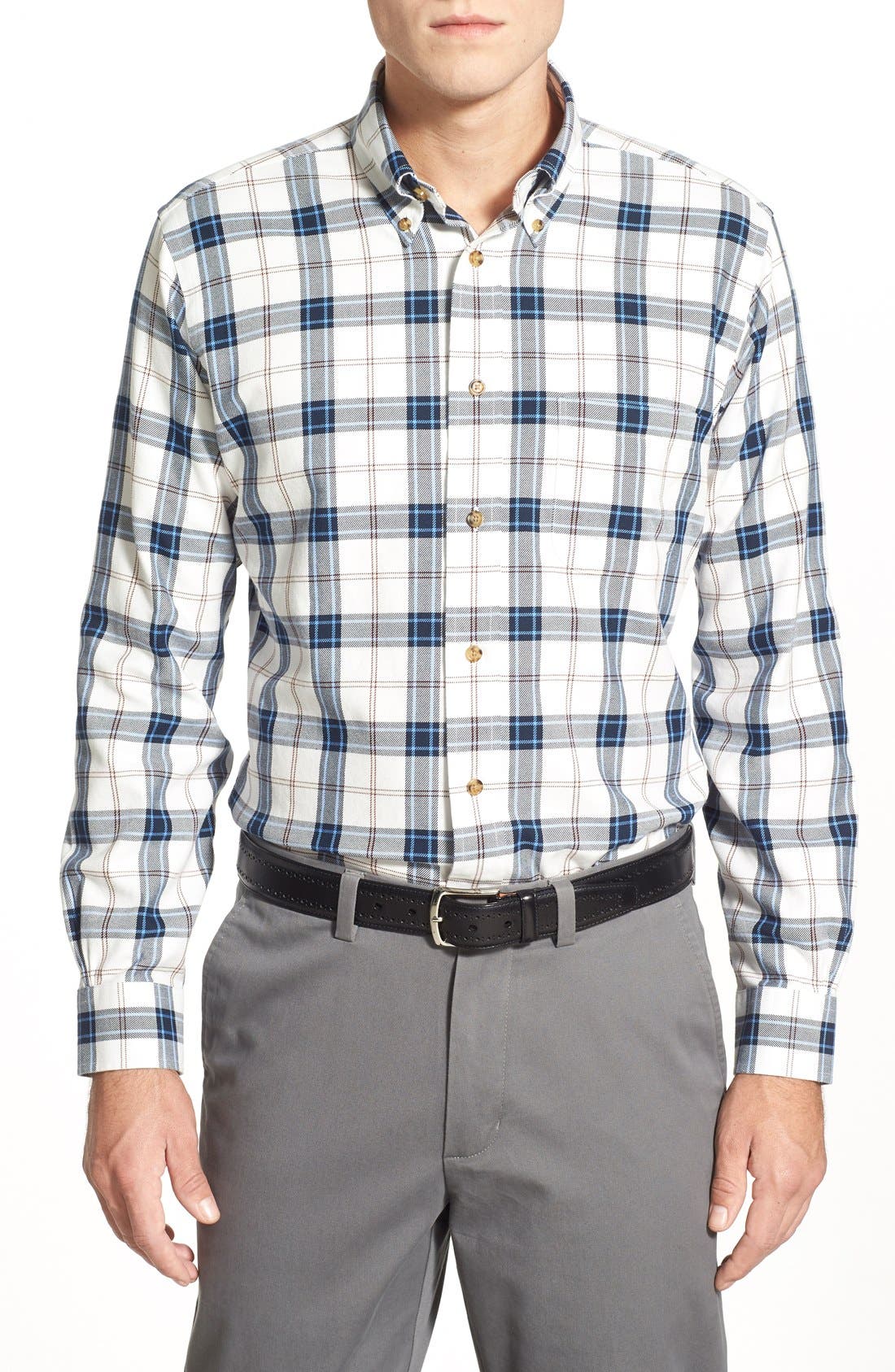 Brooks Brothers Regent Fit Long Sleeve Plaid Twill Sport Shirt Nordstrom
