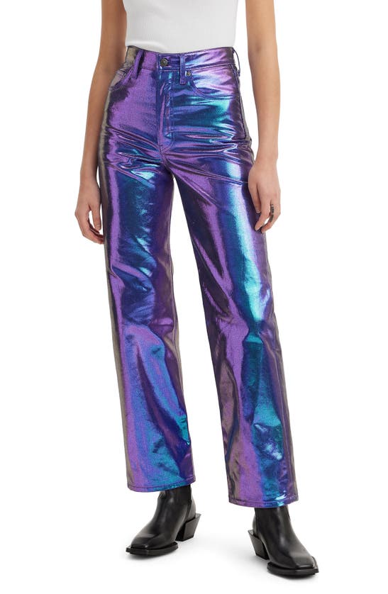 Levi's® Ribcage Iridescent Straight Leg Ankle Pants In Candy Coated