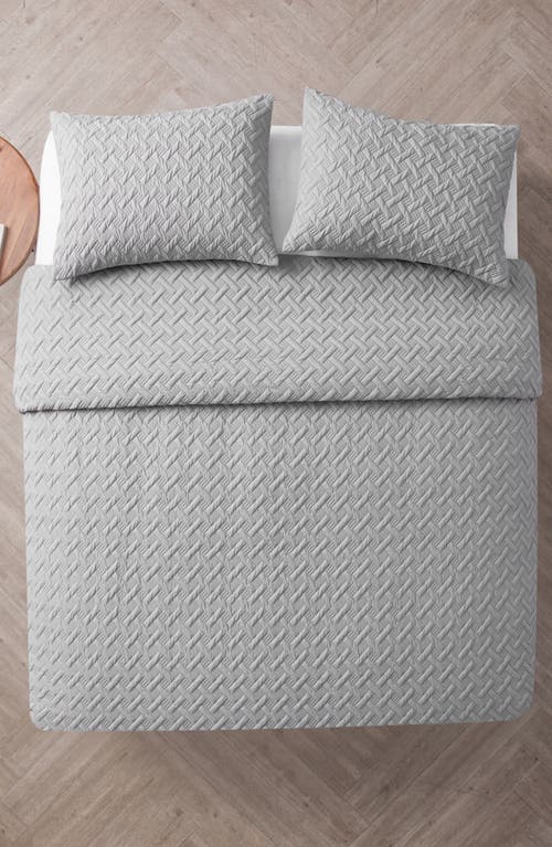Vcny Home Nina Embossed Comforter Set In Grey