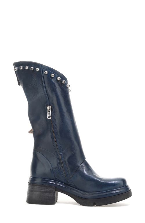 As98 A.s.98 Easton Studded Boot In Distressed Ocean