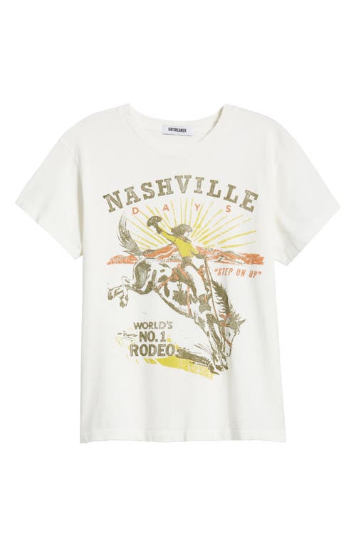 Shop Daydreamer Nashville Days Rodeo Cotton Graphic T-shirt In Vintage White