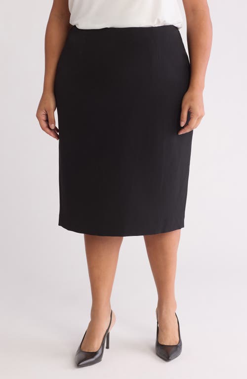 Shop Kasper Skimmer Center Back Zip Pencil Skirt In Black