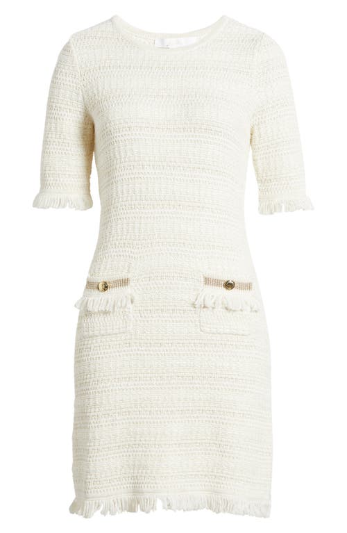 Shop Lilly Pulitzer ® Beckington Elbow Sleeve Mini Sweater Dress In Coconut Metallic Marled