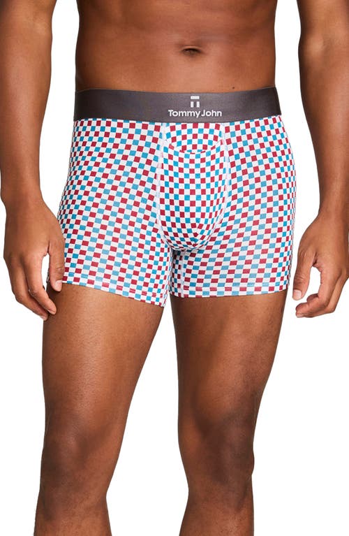 Shop Tommy John Second Skin Boxer Briefs In Rio Red Checkmate