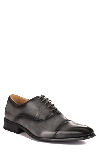 Gino Vitale Cap Toe Oxford In Gray